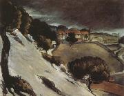 Paul Cezanne Snow Thaw in LEstaque oil on canvas